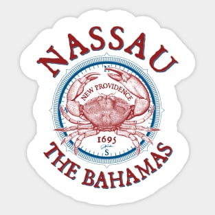 Nassau, Bahamas, Stone Crab on Windrose Sticker